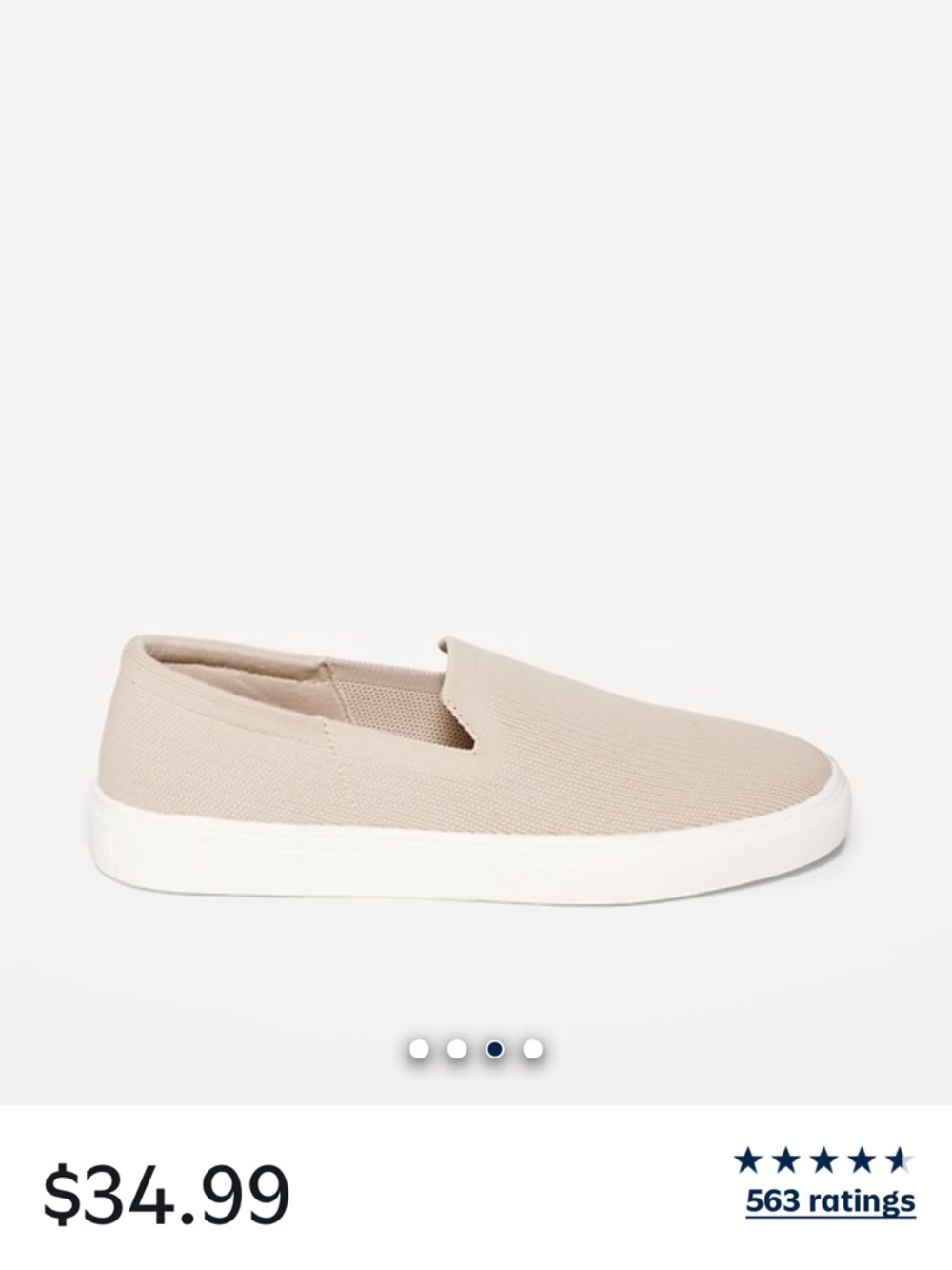 Old Navy Beige Canvas Slip-On Sneaker